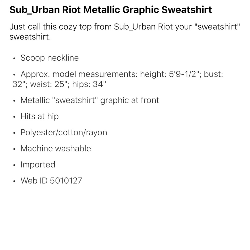 Sub-Urban Riot Metallic Graphic Sweatshirt - Picture 6 of 7